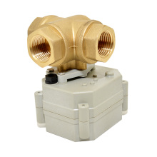 OEM 3 Way Electric Water Control Valve Mini Motorized Valve with Manual Operation